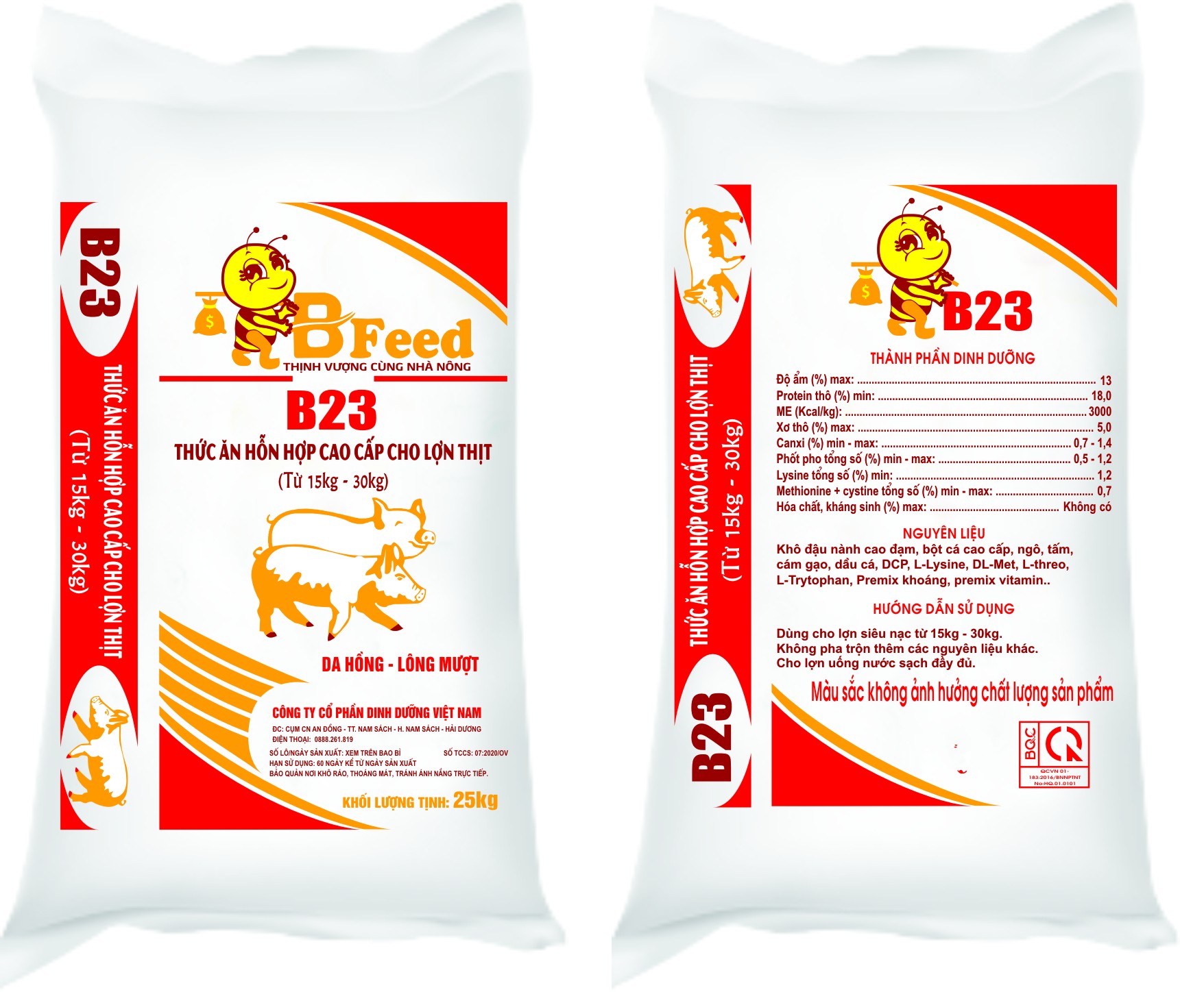 B23 - Thức ăn hỗn hợp cao cấp cho lợn thịt (Từ 15kg - 30kg)