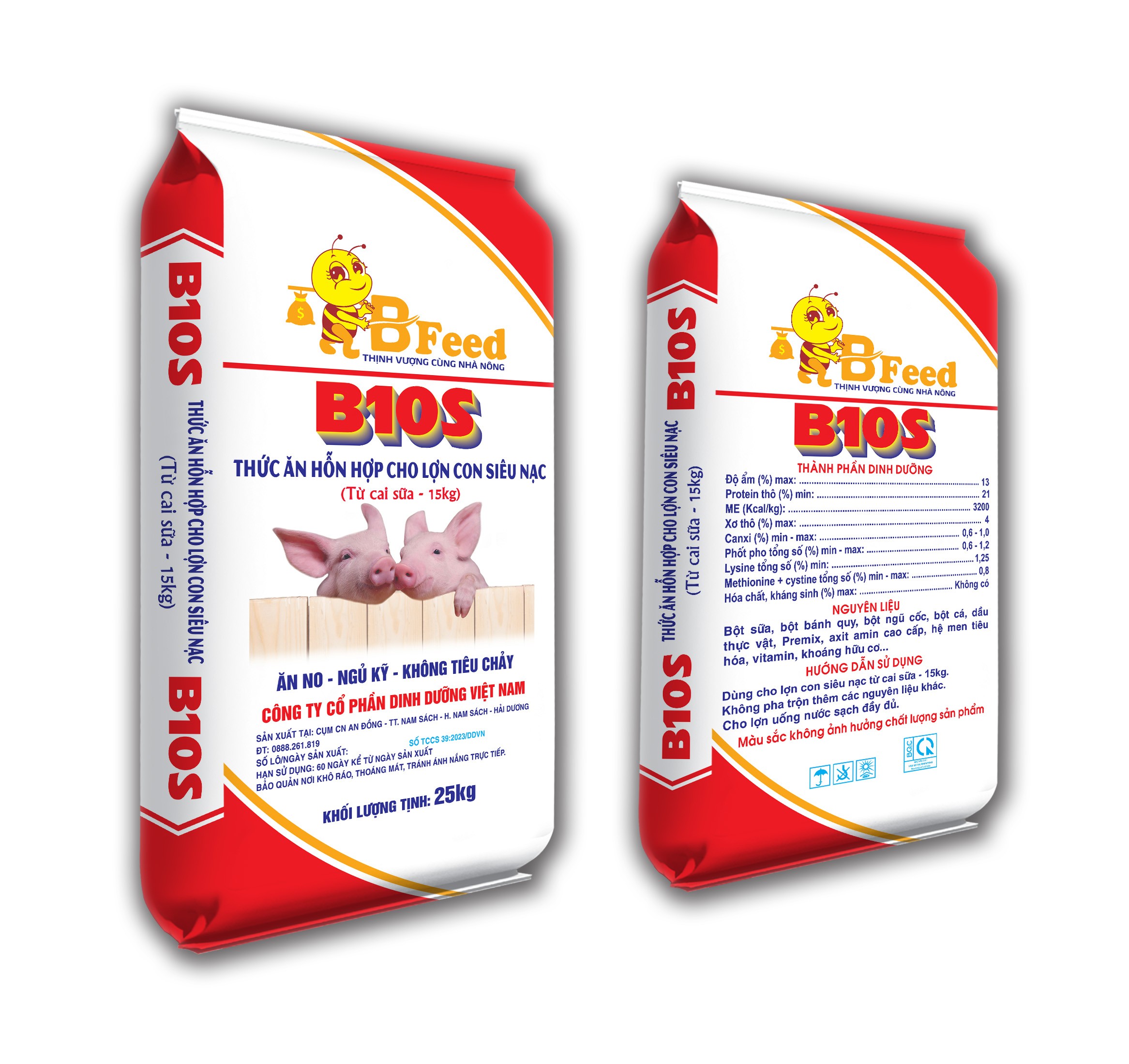 B10S - Hỗn hợp cho lợn con siêu nạc (Từ cai sữa - 15kg)